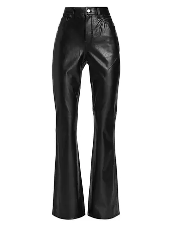 Shop Veronica Beard Beverly Faux Leather Flared Pants | Saks Fifth Avenue