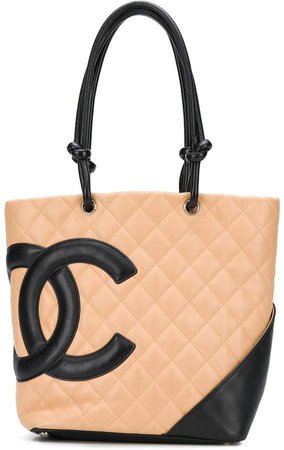 Chanel Pre Owned diamond quilted CC tote