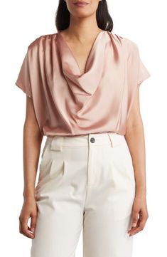 Pink silk top/blouse