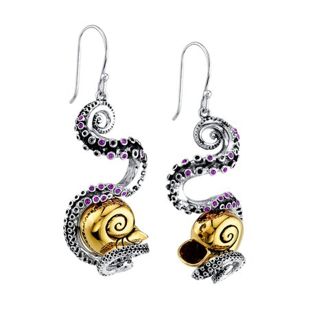 Disney X RockLove The Little Mermaid Ursula Tentacle Shell Dangle Earrings – RockLove Jewelry