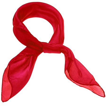 Plain 100% Genuine Mulberry Silk Small Square Scarf, 55 x 55cm (21.5 x 21.5 inches), Red: Amazon.co.uk: Clothing