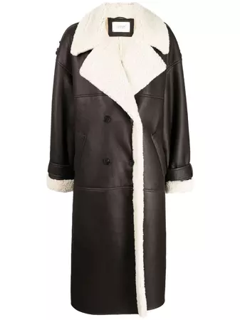 Common Leisure double-breasted Leather Coat - Farfetch