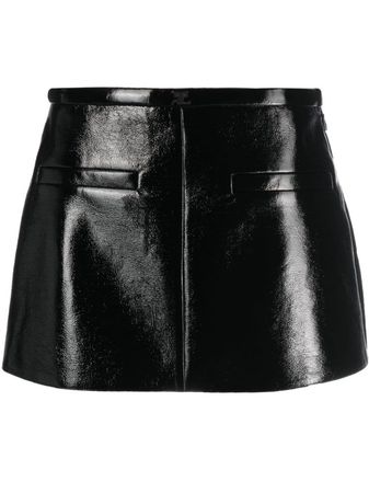 Courrèges high-shine mid-rise Miniskirt - Farfetch