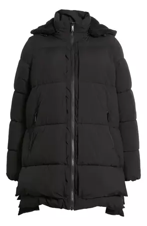 Sam Edelman Puffer Jacket with Removable Faux Shearling Trim | Nordstrom