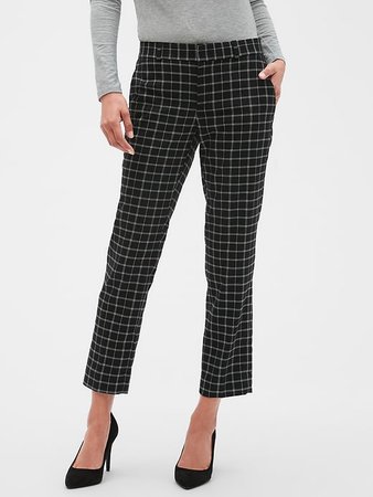 Avery Menswear Grid Tailored Ankle Pant | Banana Republic Factory