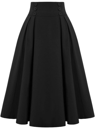 black dark academia gothic skirt