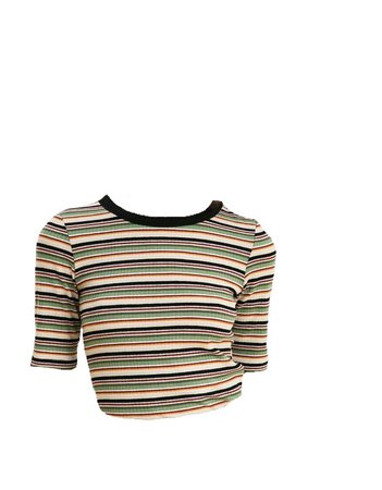 multi-colored striped shirt