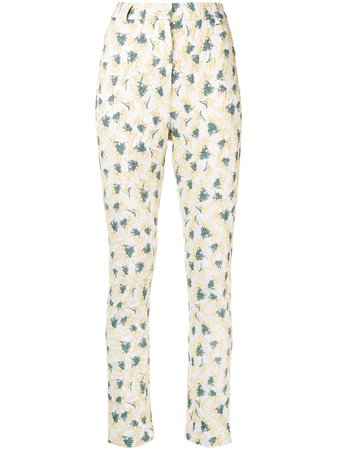 Sonia Rykiel high waisted textured patterned trousers