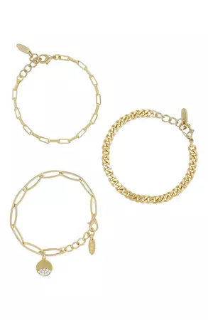 Ettika Set of 3 Chain Link Bracelets | Nordstrom