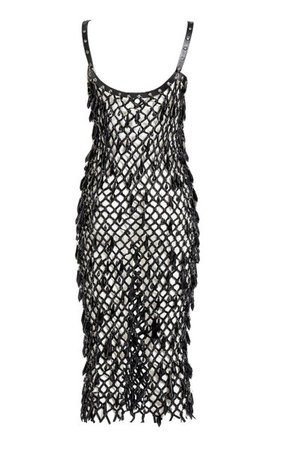 Embroidered Braided Leather Midi Dress By Des Phemmes | Moda Operandi