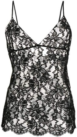 sheer lace camisole top