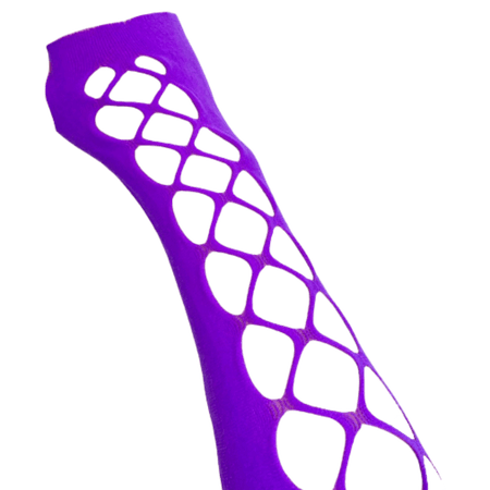purple fishnet fingerless glove