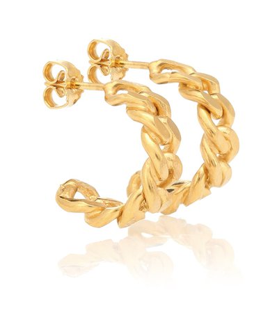 ELHANATI Rita Hoop Petite 24kt gold-plated earrings