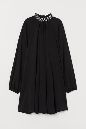 Wide-cut Dress - Black
