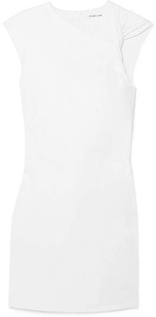 Twist-front Stretch-jersey Mini Dress - White