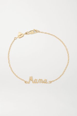 Gold Mama 14-karat gold diamond bracelet | Alison Lou | NET-A-PORTER