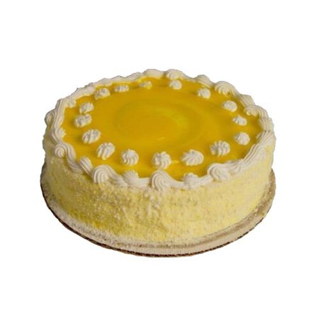 yellow frosted cake