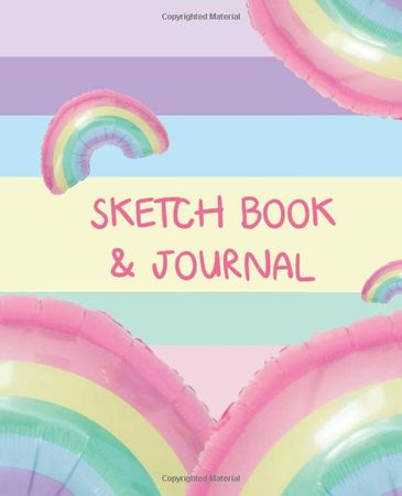 PASTEL RAINBOW Sketch Book & Journal: Super cute A Journal And Sketchbook For Girls Composition Size (7.5"x9.75") With Lined and Blank Pages : World, Pastel: Amazon.de: Bücher