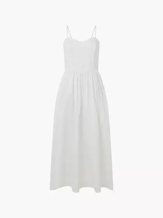 Florida Strappy Midi Dress Summer White | French Connection US