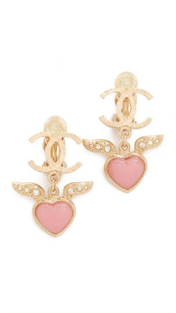 Chanel heart earrings