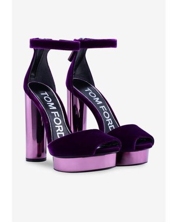 tom ford purple velvet heels pumps