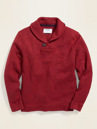 Boys Sweater Cowl Neck Curry Red Old Navy