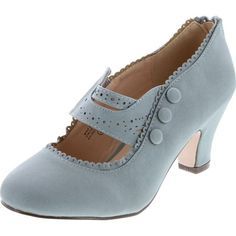 Static Footwear Womens Mina4 Closed Toe Mary Jane High Heel Shoes, Grey, 8, Women's, Size:8 B(Medium) US, Gray