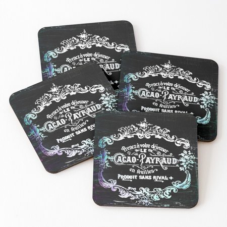 "Vintage French Design" Coasters (Set of 4) by gizzycat | Redbubble
