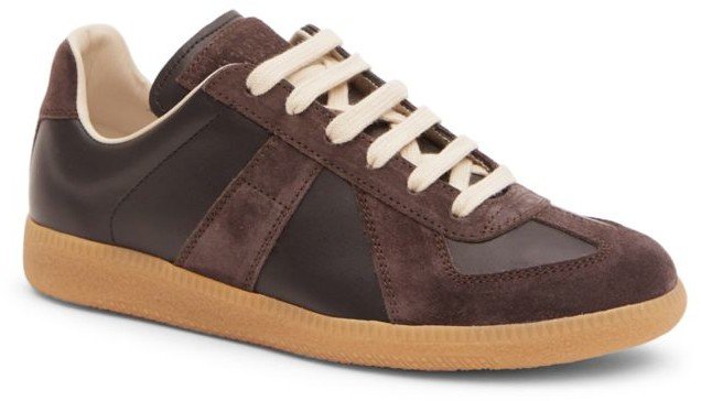 Replica Low-Rise Leather Sneakers