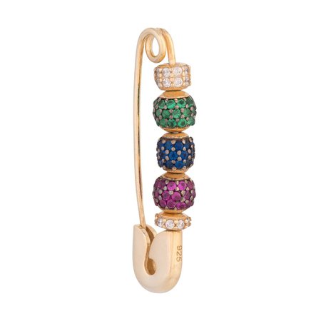 Safety Pin Earring-Rainbow – Adina's Jewels