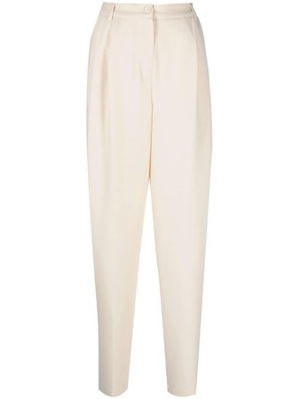 12 STOREEZ oversized tailored trousers white 104583 - Farfetch