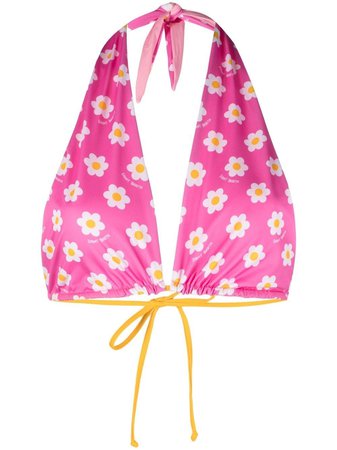 MC2 SAINT BARTH floral-print Bikini Top - Farfetch