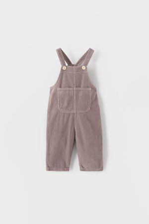 CORDUROY DUNGAREES WITH DOUBLE POCKET DETAIL | ZARA Spain