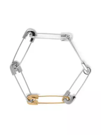 AMBUSH Safety pin-link Silver Bracelet - Farfetch