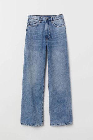 Wide High Jeans - Blue