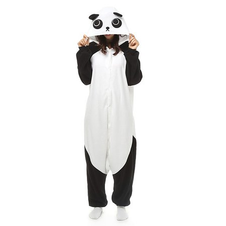 Adults' Kigurumi Pajamas Nightwear Camouflage Panda Onesie Pajamas Polar Fleece Black / White Cosplay For Boys' Girls' Men and Women Animal Sleepwear Cartoon Festival / Holiday Costumes 6891543 2021 – $18.69