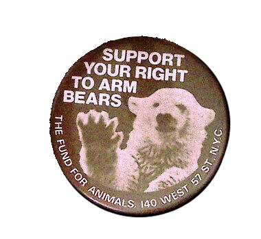 right to arm bears pin badge