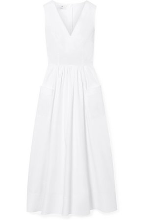 Co | Cotton-poplin midi dress | NET-A-PORTER.COM
