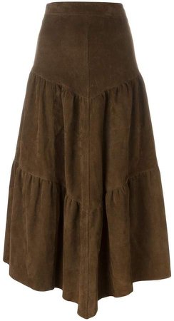 long frill skirt