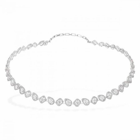 Messika My Twin Skinny Riviere White Gold Necklace