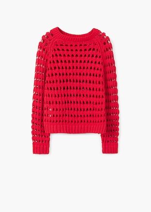 Openwork knit sweater - Woman | MANGO Denmark