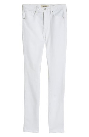 Madewell 10-Inch High Waist Skinny Jeans (Pure White) (Regular & Plus Size) | Nordstrom