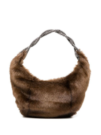 brown fur bag