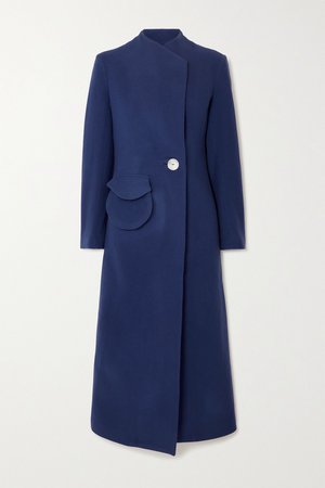 Cobalt blue Natasha wool-felt coat | USISI SISTER | NET-A-PORTER