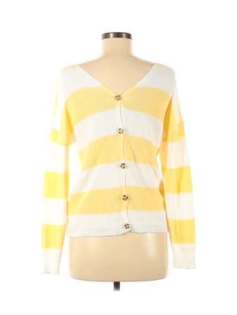 Pink Republic Striped horizontal Yellow Pullover Sweater Size M - 78% off | thredUP