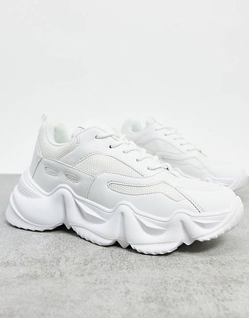Truffle Collection chunky trainers in white | ASOS