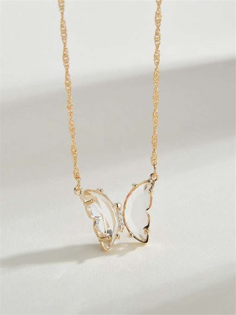 Butterfly Decor Necklace | SHEIN USA