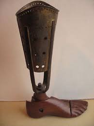 old prosthetic lower leg