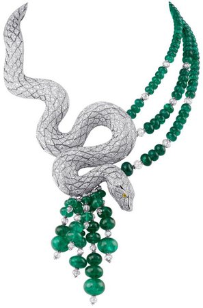 Cartier, Snake Emerald necklace