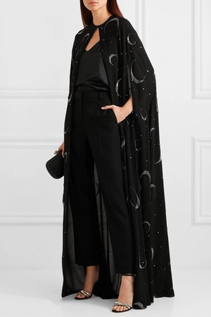 Givenchy | Embellished silk-crepe cape | NET-A-PORTER.COM